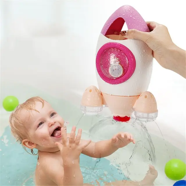 Bath Toys Rocket Fountain Water Spraying Rotary Spraying Beach Toy Play In Summer In Bathroom Water Playing Toy for Kids Gift 2