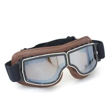 Новейшие Ретро Универсальные складные кожаные очки винтажные мотоциклетные очки Пилот реактивного самолета солнцезащитные очки