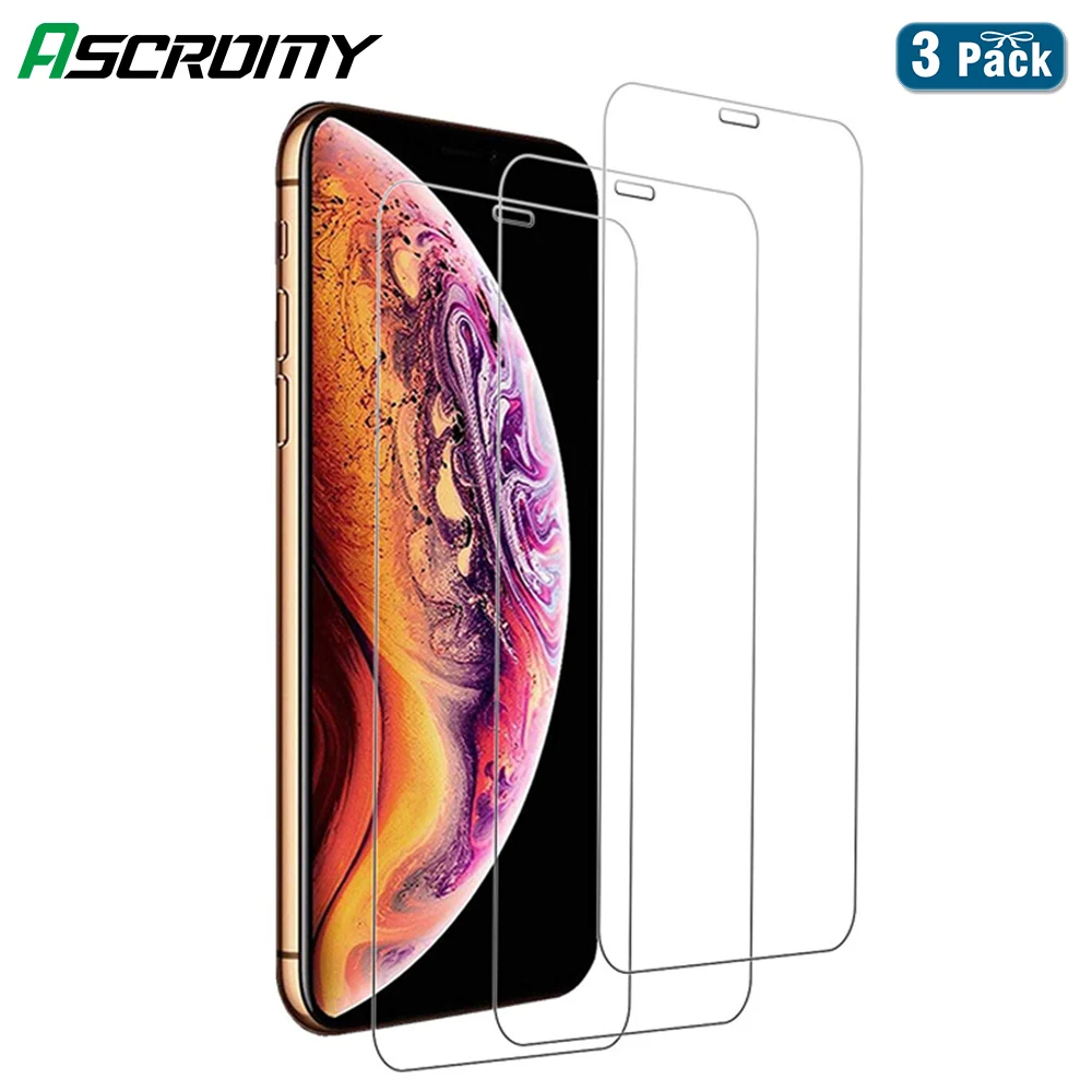 

3PCS Tempered Glass Screen Protector Film For Iphone XR 11 Pro Max XS MAX 8 7 6 6S Plus X IphoneXR Protection cristal templado