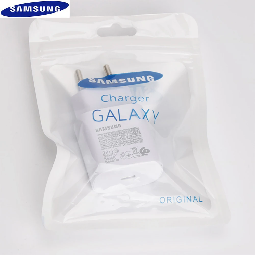 Original Samsung Galaxy Note 10 25W Super Fast Charging Adapter PD Charger 100CM USB C To Cable For S20 Ultra S20+ A71 A91 | Мобильные