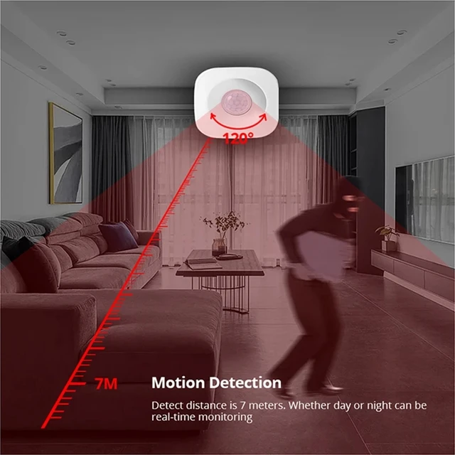 Tuya ZigBee/WiFi PIR Motion Sensor Wireless Infrared Detector Security Burglar Alarm Sensor Smart life APP Control Compatible 3