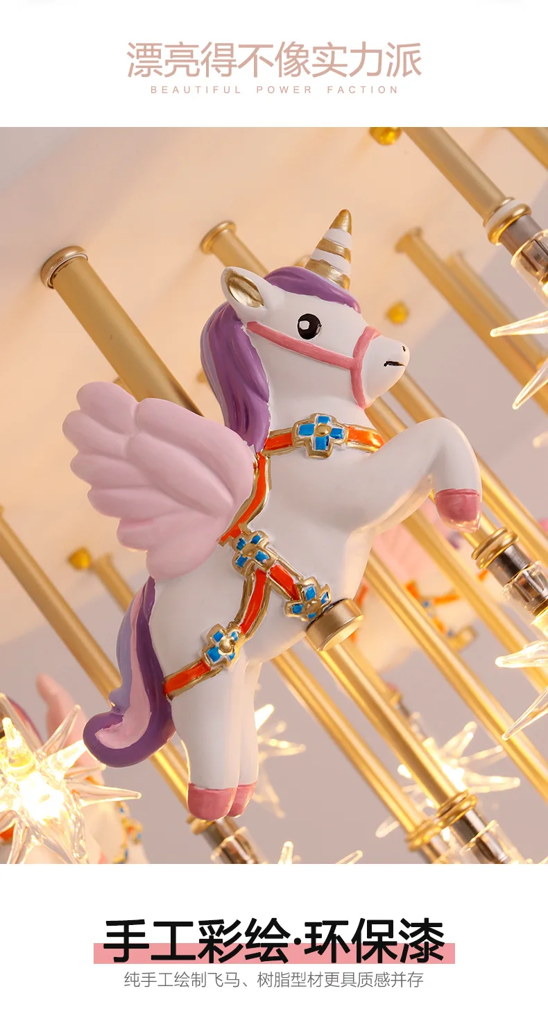 Мультяшный Pegasus светодиодный потолочный светильник скандинавский креативный мультяшный потолочный светильник для детской комнаты освещение детского сада светильники G4