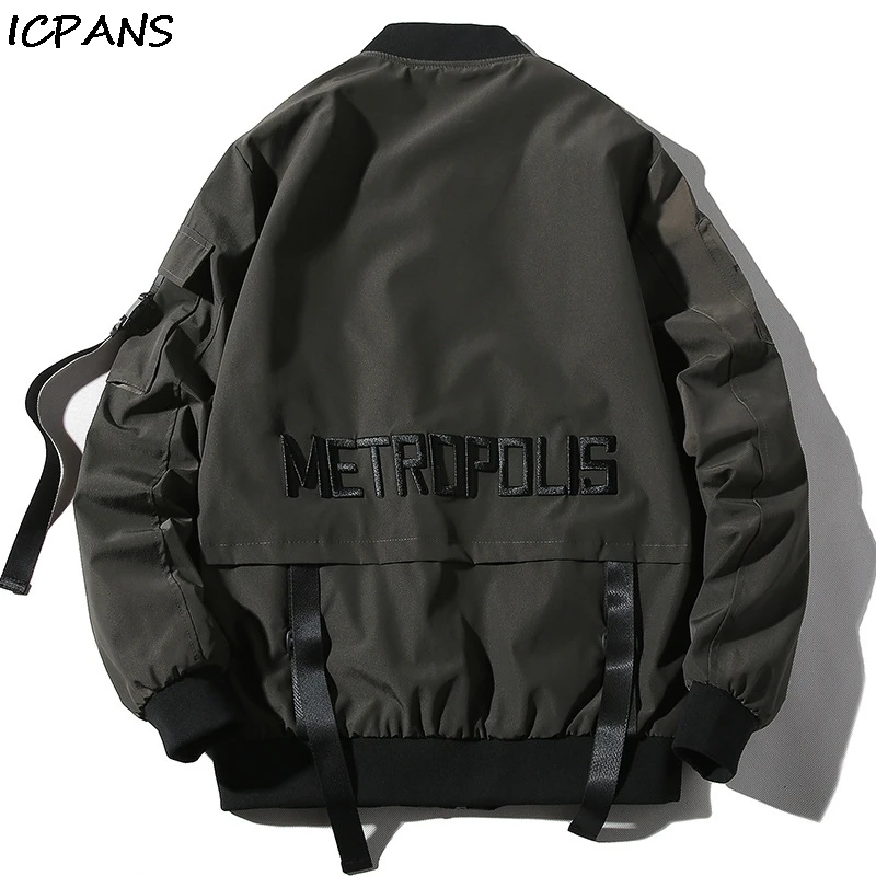 

ICPANS Winter Jackets Men New Patchwork Color Block Pullover Jacket Fashion Tracksuit Coat Men Hip Hop Streetwear Jacket Men