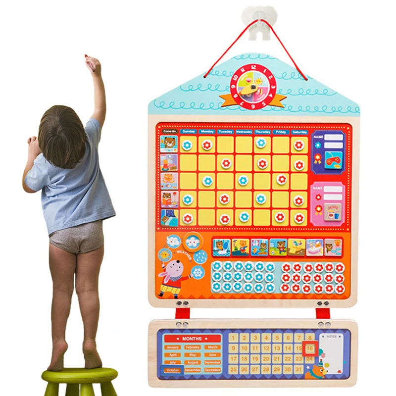 Деревянная игрушка Монтессори для детей магнитная плата таблица мероприятий