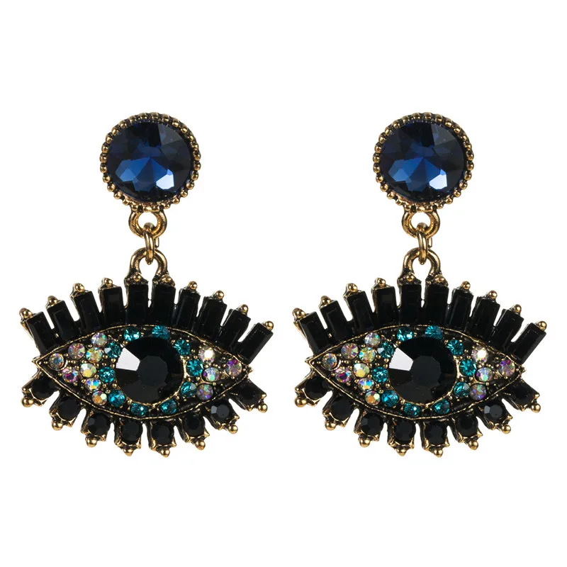 Drop Earrings Dangle Earrings Europe And America Full Rhinestone Big Eye Drop Earrings Women Fashion Vintage Statement Dangle