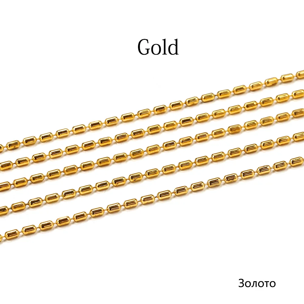 2M/lot 1,5mm Gold Groß Kupfer Zylindrischen Perle Kette Bambus Ketten Für DIY Halskette Armband Schmuck Machen liefert – Detail 21