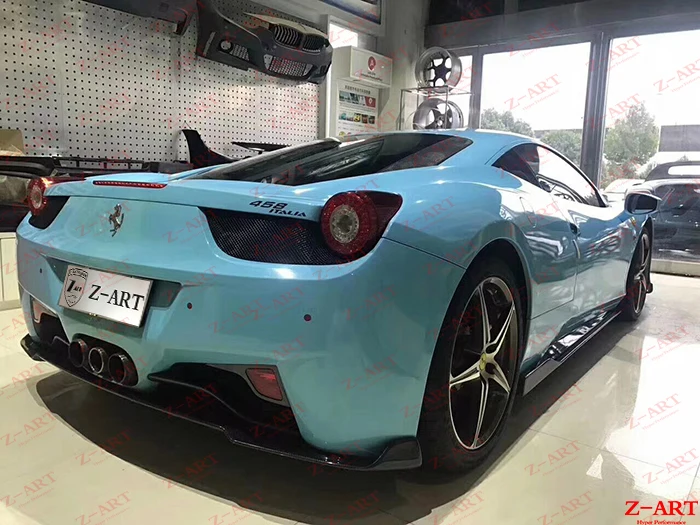Z-ART для Ferrari 458 углеродное волокно боковые юбки Высокое качество углеродное волокно Боковые лезвия для Ferrari 458 углеродное волокно Боковые губы