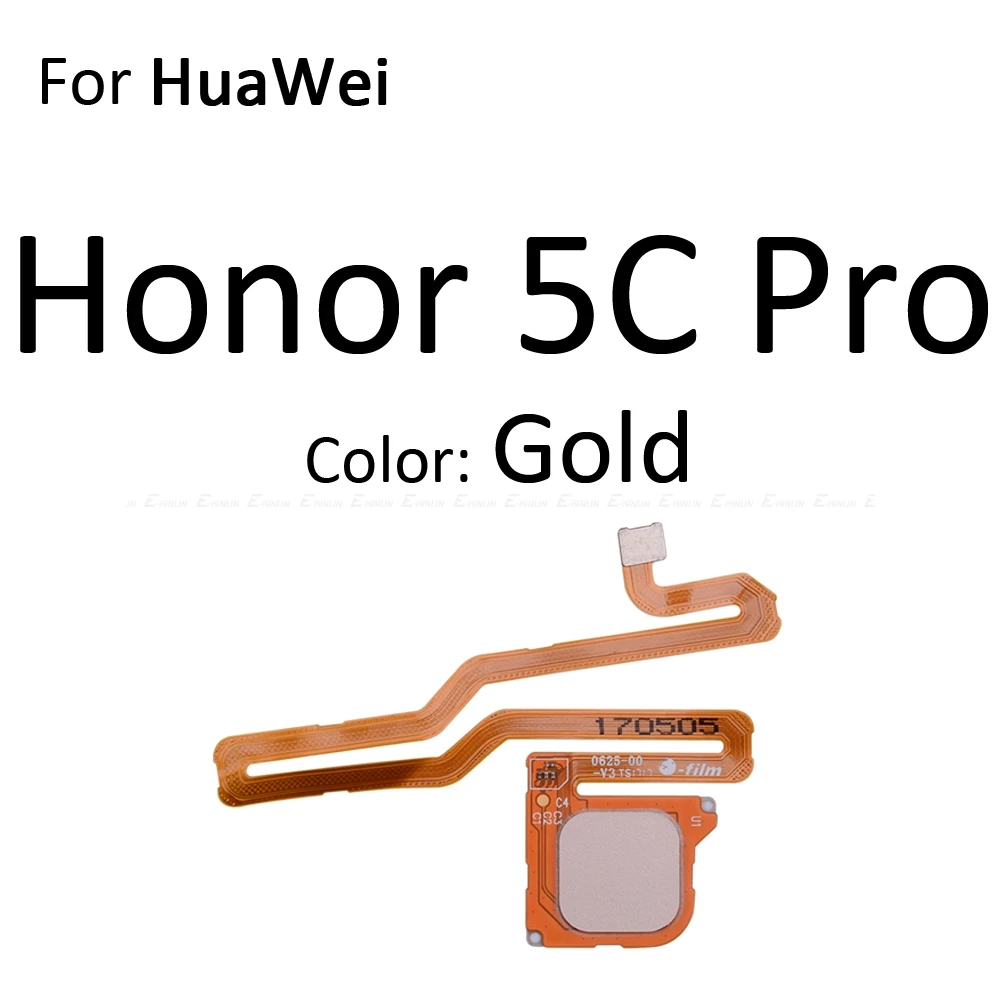 Сенсорный ID сканер отпечатков пальцев сенсор Главная Кнопка возврата меню Flex для Huawei Honor 6C 6A 6X 5C Pro GR5 - Цвет: For Honor5C Pro Gold