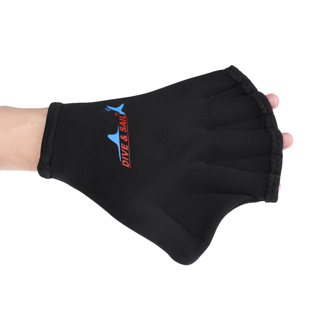 

1 Pair 2mm Neoprene Swimming Surfing Duck Webbed Glove Swim Training Gloves