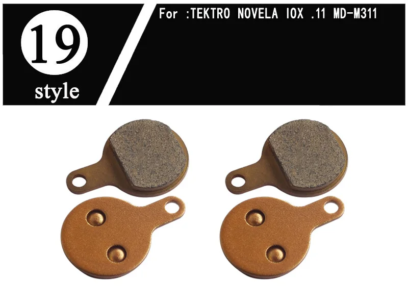 2 пары MTB горный велосипед дисковые Тормозные колодки для Tektro NOVELA IOX. 11 MD-M311 NOVELA Lyra L10.11 MD-C500 IO NoveIA металл - Цвет: Style  19     2pair
