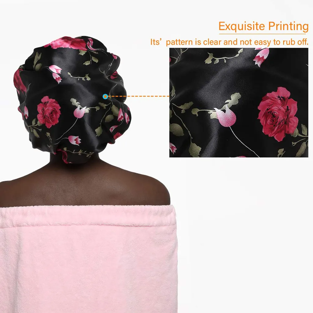 Soft Silk Sleeping Hat Hair Loss Cap Hair Bonnet with Wide Band Comfortable Night Sleep Hat Hair Care Nightcap chemo cap 10.23