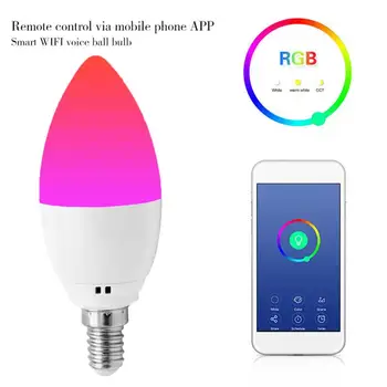 

WIFI Control LED Light Bulb LED Lamp LED Bulb Bar Decoration Party RGBW Bedroom Home for Amazon Alexa Super Bright Wireless
