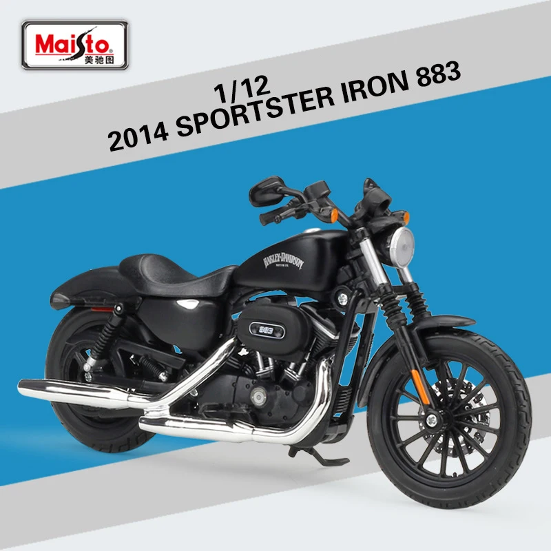 Koop 112 2014 Sportster IRON883 Maisto Model Auto Metalen Diecast Model Sport Race Motorfiets Model Motor Voor Collectible