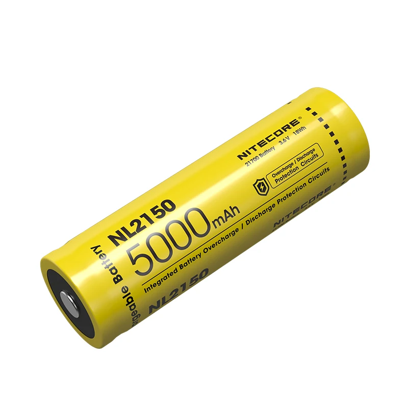 NITECORE 21700 литий-ионная аккумуляторная батарея NL2150 5000mAh 3,6 V 18Wh интегрированная батарея защита от перезаряда