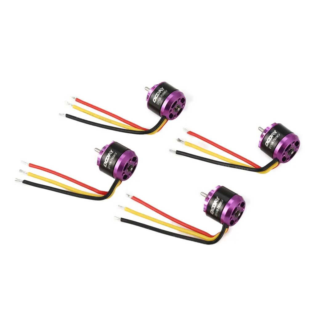 4 шт. 1106 7500KV 3-4S бесщеточный двигатель для 60 мм 70 мм 80 мм 90 мм 100 мм Мини RC гоночный Дрон RC FPV Квадрокоптер Мотор Запчасти