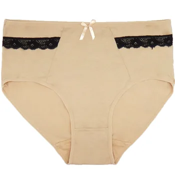 

Wholesale Solid Color WomenEurope America Women's Clothing Plus Size 2XL 3XL 4XL Cotton Briefs Panties 89183