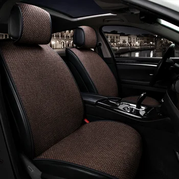 

Linen Fabric Universal Car Seat Cover Set for auto ford focus opel astra vw polo mazda 3 6 nissan car accessories car styling