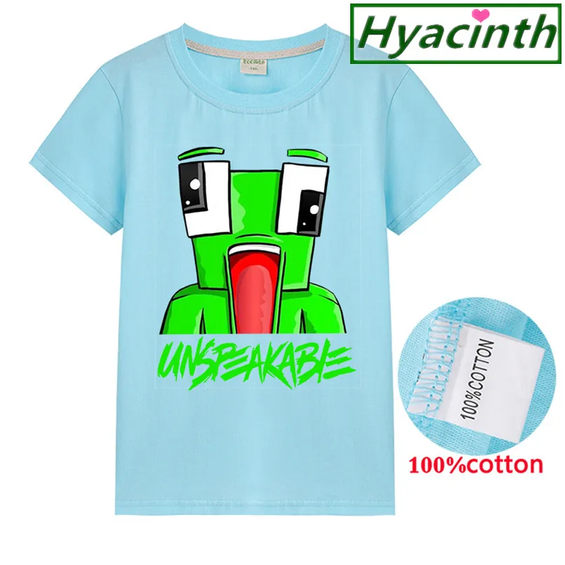 T1239-sky blue Morgz You tuber vlog T shirt unspeakable letter baby boy T Shirt Kids cotton hoodie clothing boys girls black t shirts clothes - Цвет: T1239-sky blue