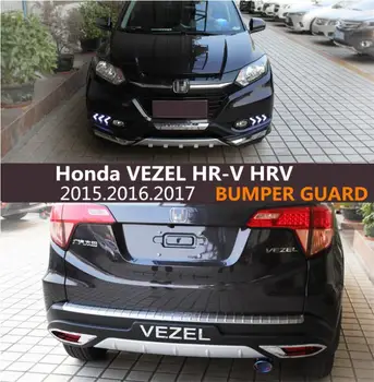 

For Car BUMPER GUARD For Honda VEZEL HR-V HRV 2015.2016.2017 BUMPER Plate High Quality ABS Front+Rear Auto Accessories