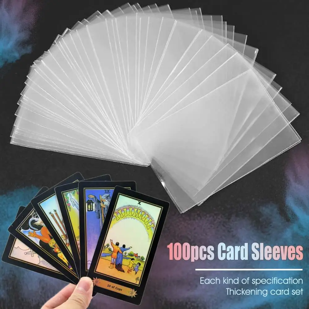 100Pcs Transparent Card Sleeves Magic Board Game Tarot Poker Cards Protector Bag 65*90mm 60*9mm 45*70mm 69x120mm card protector idol card protector