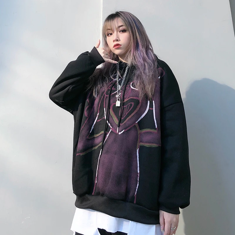 Корейский стиль ins мультфильм с длинным рукавом кофты moda feminina женская одежда толстовки и пуловеры Свободные повседневные осенние Горячие