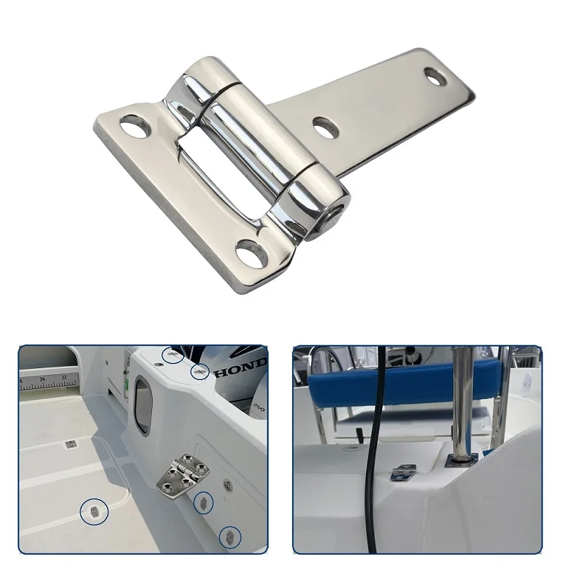 1PCS 304 Stainless Steel 135mm T Hinge Heavy Duty Marine Boat Yachts Stainless Steel Door Hinges For Container images - 6