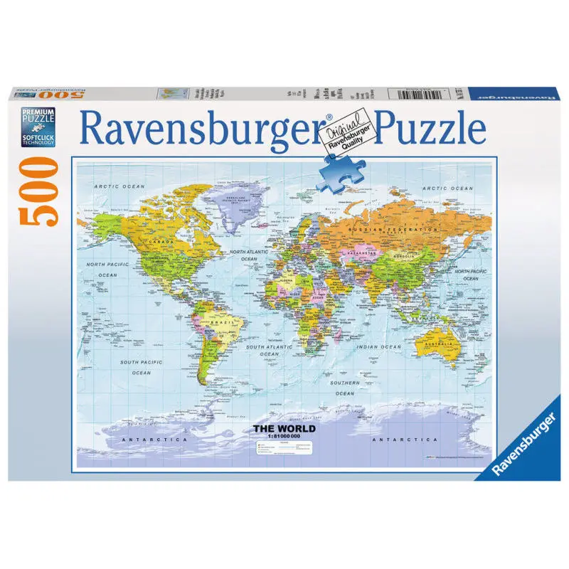 Ravensburger, пазл для взрослых 500 деталей 'политика Мапа'(1/1