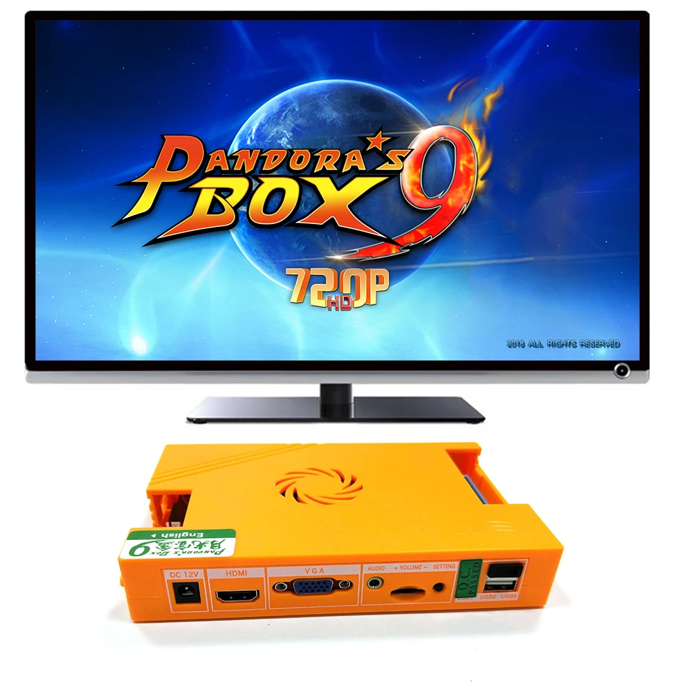  2 Player Original Pandora Box 9 Kit Copy SANWA JoystickChrome LED Push Button for DIY Arcade Machin - 4000287665702