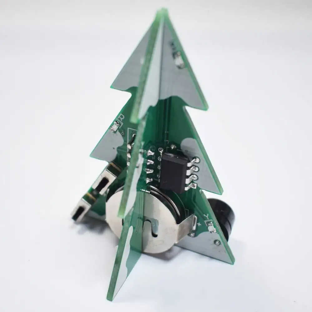 3D мини SMD PCB DIY Kit музыка стерео веселое Рождественское дерево подарок 7 песен подарок на год