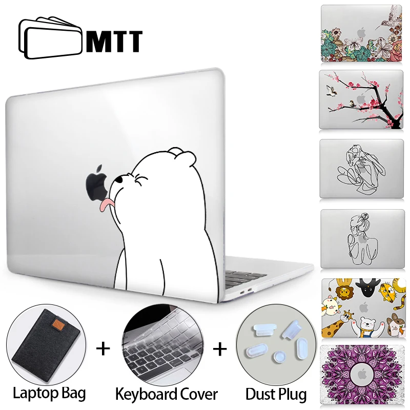 

MTT Cut Cartoon Case for Macbook Air Pro 11 12 13 15 16 Touch Bar Crystal Hard Cover For Macbook Pro 13 funda a2289 a2251 a1278