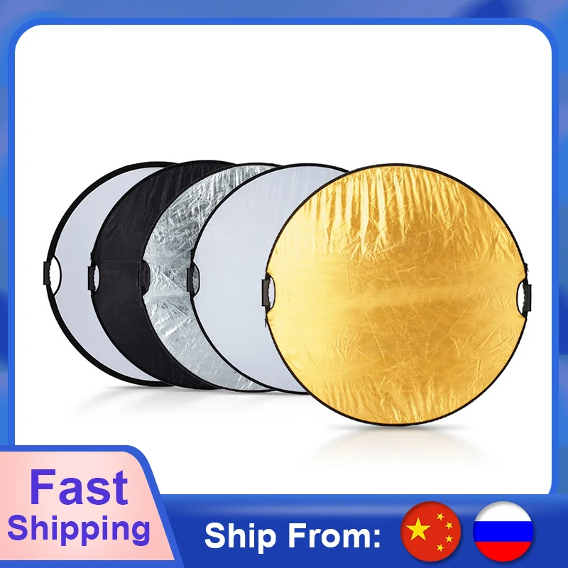 Studio props Photography Photo Reflectors 110cm 42" 5in1 Light Mulit