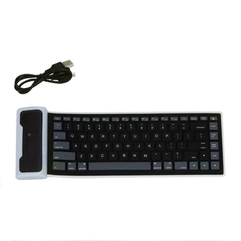

2020 USB Mini Flexible Silicone Keyboard Foldable for Laptop Notebook BK or travel school or any work environment Keyboards