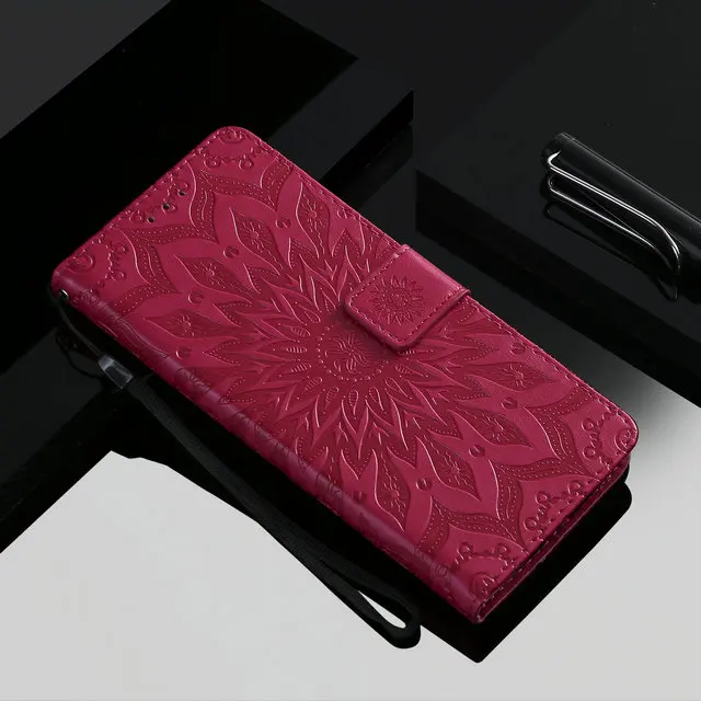 Красный Роскошный кожаный чехол с 3D тиснением для samsung M30s, чехол для samsung Galaxy M 30 s, откидной Чехол, кошелек для samsung M30 s, чехол M 30 M307 - Цвет: Красный