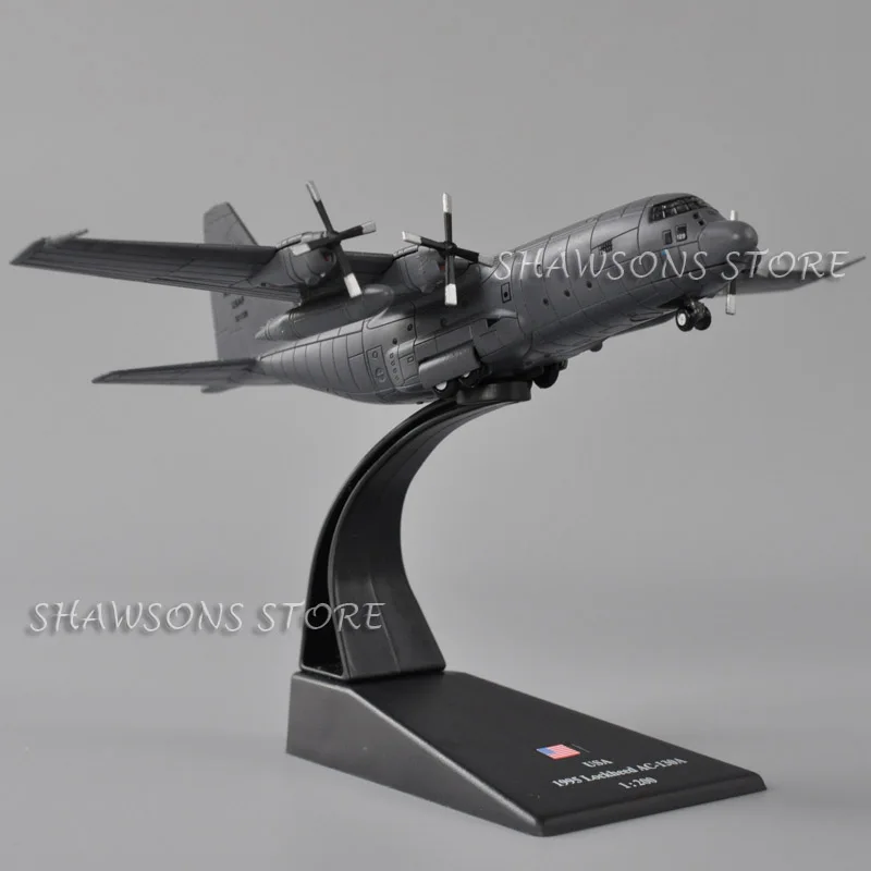 Литой военный самолет модель игрушки 1:200 Lockheed AC-130A истребитель миниатюрный самолет Реплика