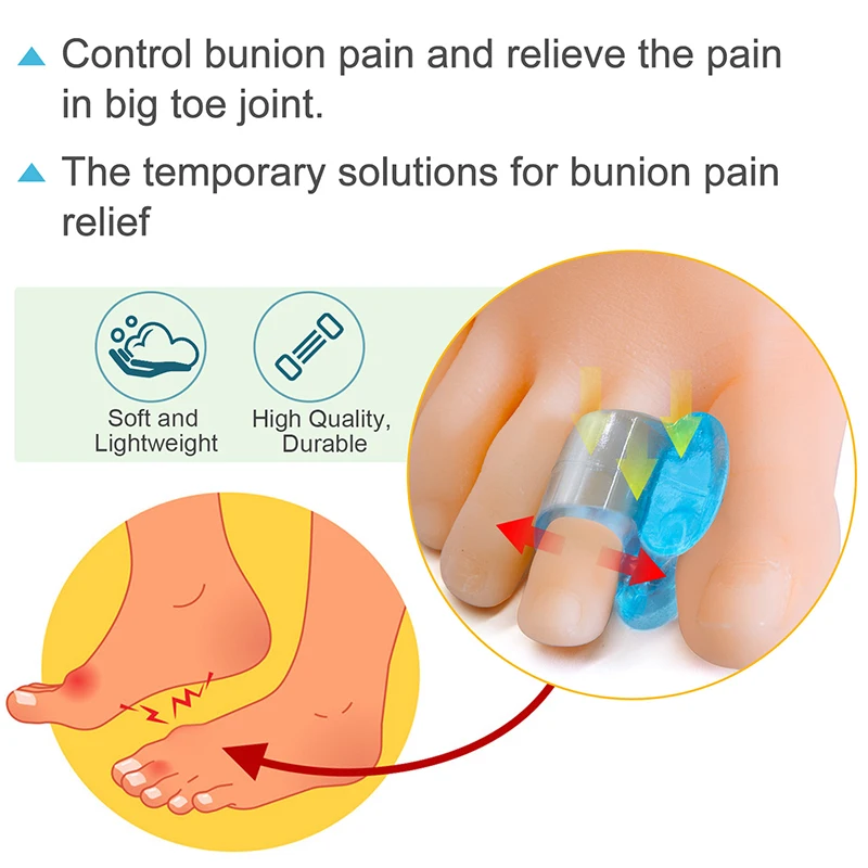 10pcs=5pairs Blue Silicone Gel Toe Separator Hallux Valgus Thumb Corrector Soft Bunion Spacers Foot Care Tool Pedicure D2853