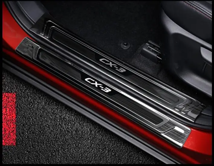 Stainless steel welcome pedal is only suitable for Mazda CX-3 refitting, cx3 lengthening welcome pedal decoration