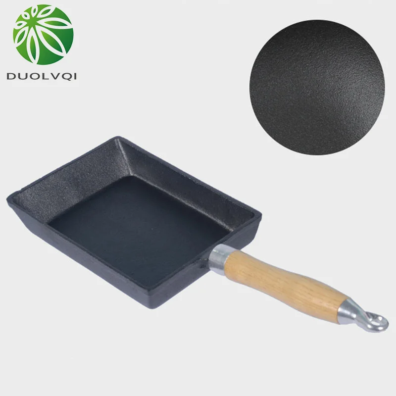 Duolvqi японский чугунная сковородка для омлета с антипригарным окрытием Фрай