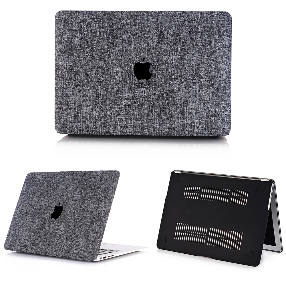 Drak gray Джинсовый чехол для ноутбука MacBook Air 13 Pro retina 11 12 13,3 15 15,4 чехол с сенсорной панелью для Macbook New Pro 13 A2159 чехол - Цвет: Drak gray