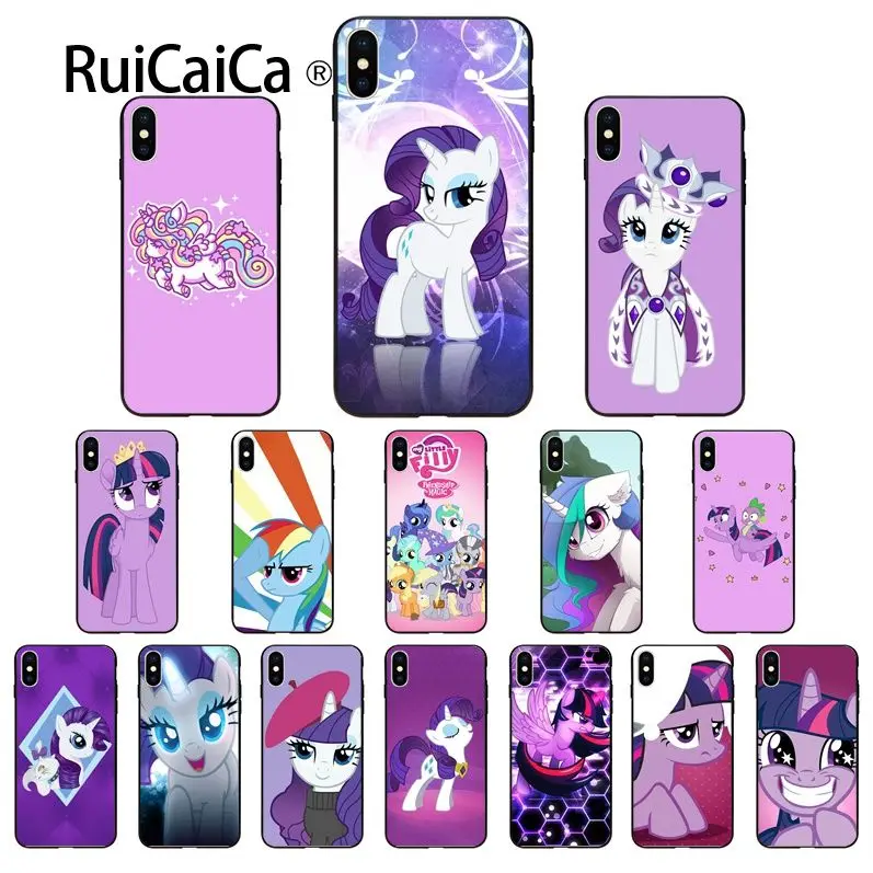 Чехол для телефона Ruicaica My Little Pony с рисунком чехол Apple iPhone 8 7 6 6S Plus X XS MAX 5 5S SE XR