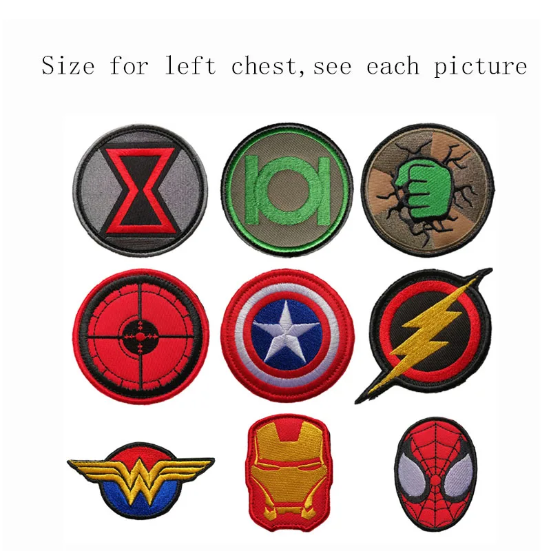1 шт. высококачественный значок с вышивкой в виде комикса супергероя на