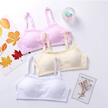 

Girl Bras Quality Cotton Teenage Girl Underwear Bow Puberty Students Bra No Steel Bras for Kids Training Bra