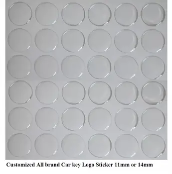 

100pcs 11mm Car Key Epoxy Resin crystal logo Emblem badge