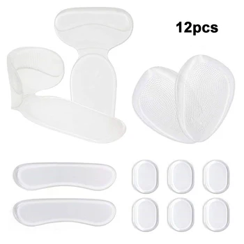 

12pcs Tool Blister Prevention Heel Grips Set Easy Use Men Women Foot Protection Adult Transparent Mini Abrasion Wear Resistant