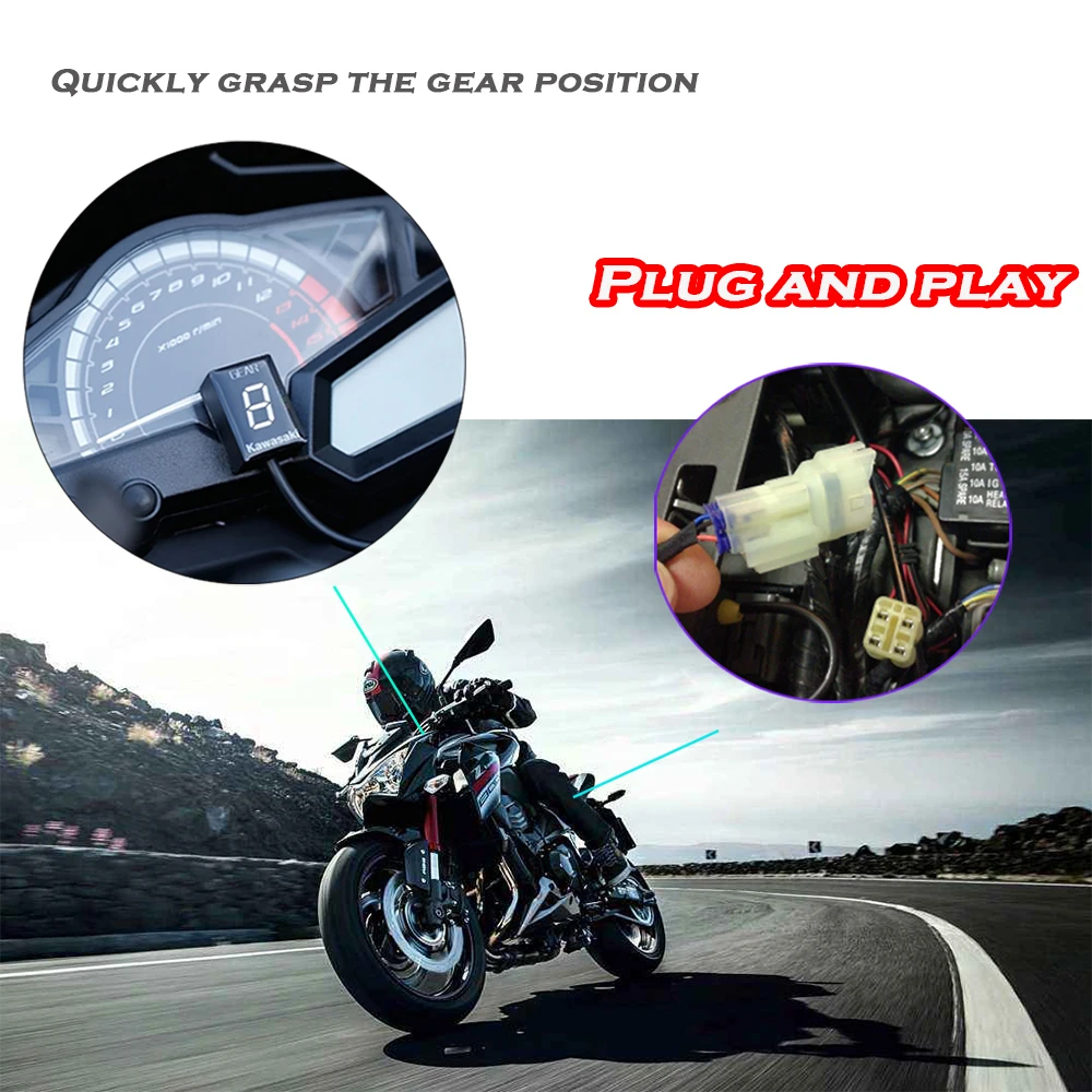 Индикатор передачи на мотоцикл для Kawasaki ER6N Z1000SX Ninja 300 400 Z1000 Z800 Z750 versys 650 Z400 ER 6F KLE650
