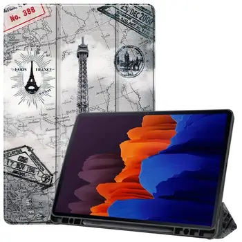 

Art Cartoon Graffiti Case For Samsung Galaxy Tab S7+ T970/T975 Auto Sleep Flip Trifold Stand Tablet Cover With Pencil Holder