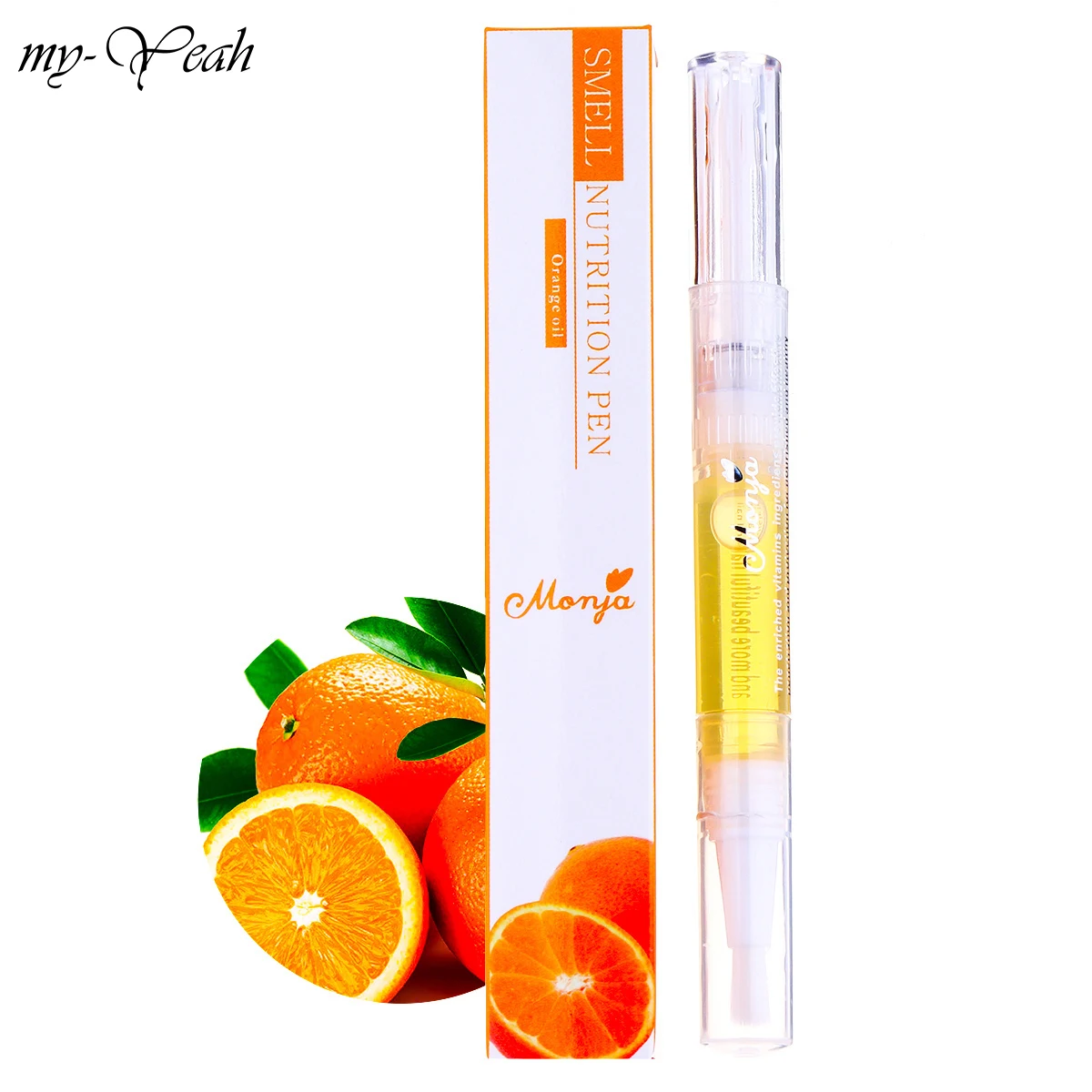 orange My-Yeah 10 стилей фруктовый цветок Запах для маникюра питательное масло пальчиковые ножницы для педикюра смягчить мертвой кожи ремонт маникюр уход - Цвет: orange