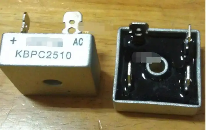 

Free shipping 2 pcs KBPC2510 puente rectificador 25A 1000 V multicomp