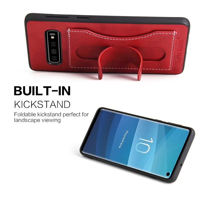 Автомобильный Магнитный кожаный чехол Etui Note10plus для samsung Galaxy Note 10, 8, 9, S10, S9, S8 Plus, S10E, слот для карт, тонкий Чехол