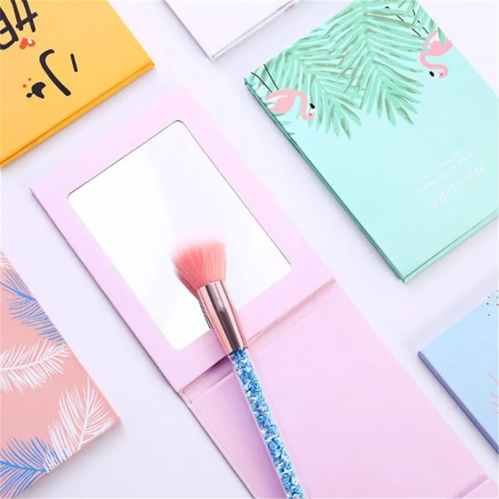 Милые Складные круглые карманные зеркала 2 типа портативные компактные