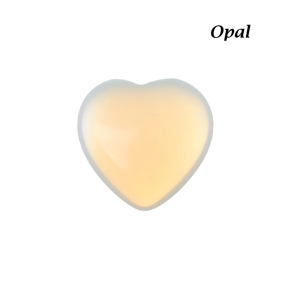 Opal Натуральный кварц в форме сердца Кристалл Рейки минералы чакра Целебный Камень ручной работы ювелирные изделия подвеска из драгоценных камней подарок DIY домашний декор - Цвет: Opal